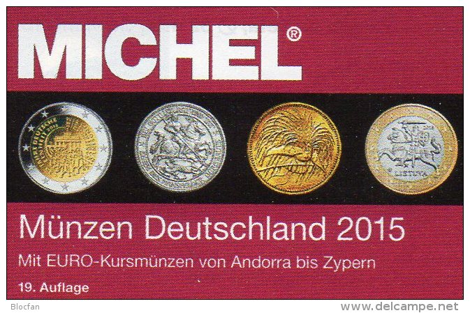 MICHEL Münzen Deutschland 2015 Neu 27€ D DR Ab 1871 III.Reich BRD Berlin DDR Numismatik Coin Catalogue 978-3-95402-107-9 - Material Und Zubehör