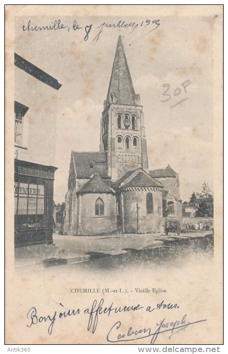 CPA 49 CHEMILLE Vieille église - Carte Rare - Chemille