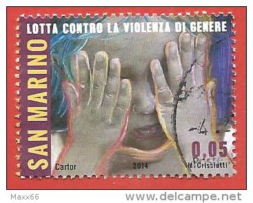 SAN MARINO USATO - 2014 - Lotta Contro La Violenza Di Genere - Violenza Fisica - € 0,05 - S. 2432 - Gebraucht