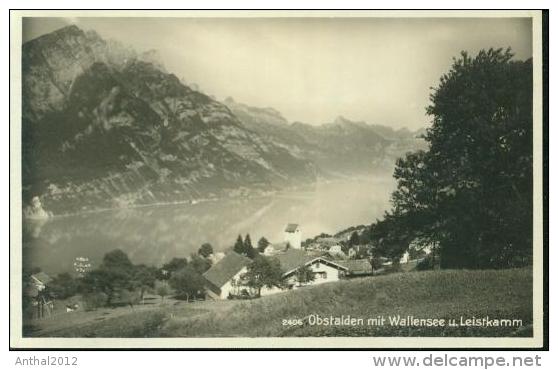 Wohnmhäuser In Obstalden Wallensee Leistkamp 18.8.1928 - Obstalden