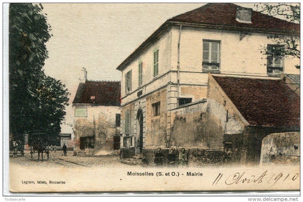 CPA 95 MOISSELLES MAIRIE 1910 Colorisée - Moisselles