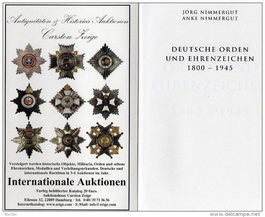 Deutsche Orden Ehrenzeichen 1800-1945 Battenberg Katalog 2014 New 40€ Germany Baden Bayern Danzig Saar Sachsen III.Reich - Matériel Et Accessoires