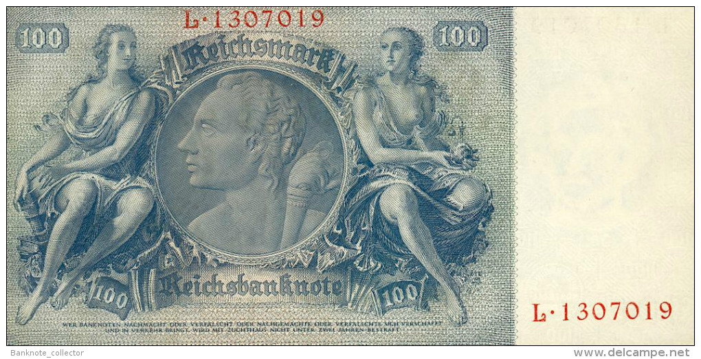 Deutschland, Germany - 100 Reichsmark, Ro. 176 A , ( Serie E/L ) 1936 - 1948 ! - 100 Reichsmark