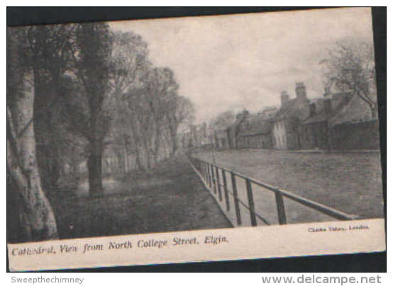 CATHEDRAL VIEW FROM NORTH COLLEGE STREET ELGIN USED 1905 TO MISS SHIER 11 UNIVERSITY GARDENS GLASGOW - Moray