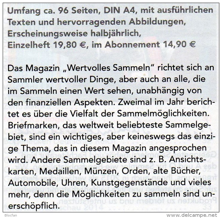 MICHEL Wertvolles Sammeln # 2/2015 Neu 15€ Sammel-Magazin Luxus Information Of The World New Special Magacine Of Germany - Holandés (desde 1941)