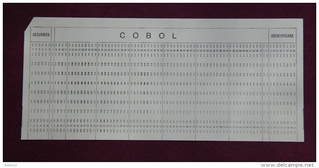 Old COBOL Card Unused, Perfect Shape - Andere & Zonder Classificatie