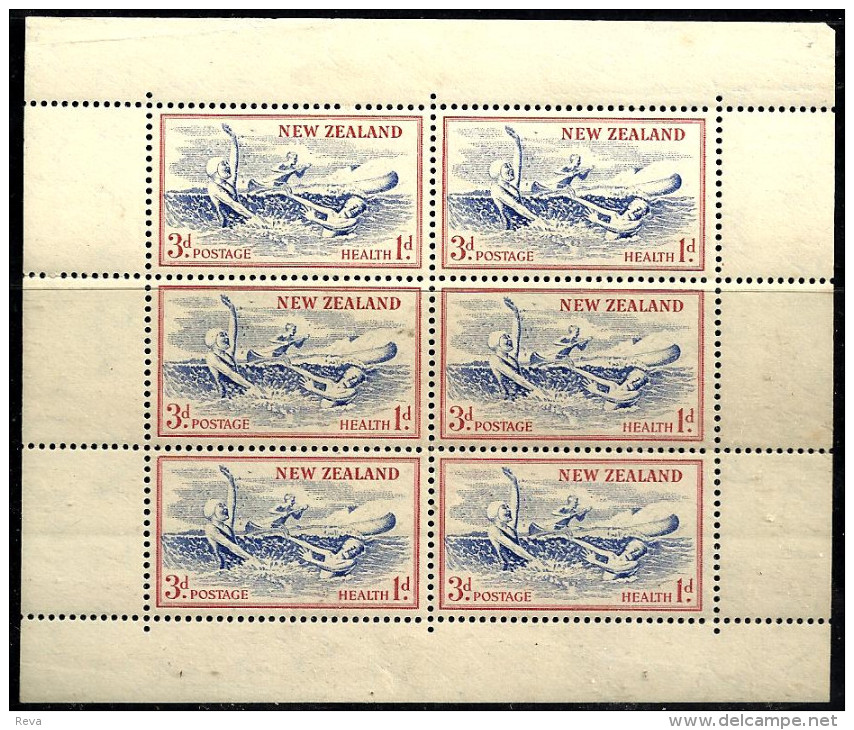 NEW ZEALAND SURF RESCUE BOAT SET OF 2 X 6 ON M/S 2&3 PENCE +HEALTH MINT 1962(?) SG? READ DESCRIPTION !! - Unused Stamps