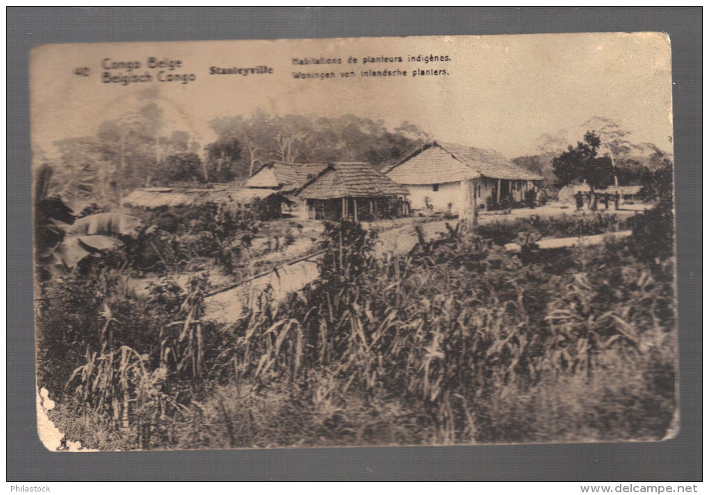 CONGO Belge Stanleyville1912 S/EP Taxé (quelques Défauts) - Postwaardestukken