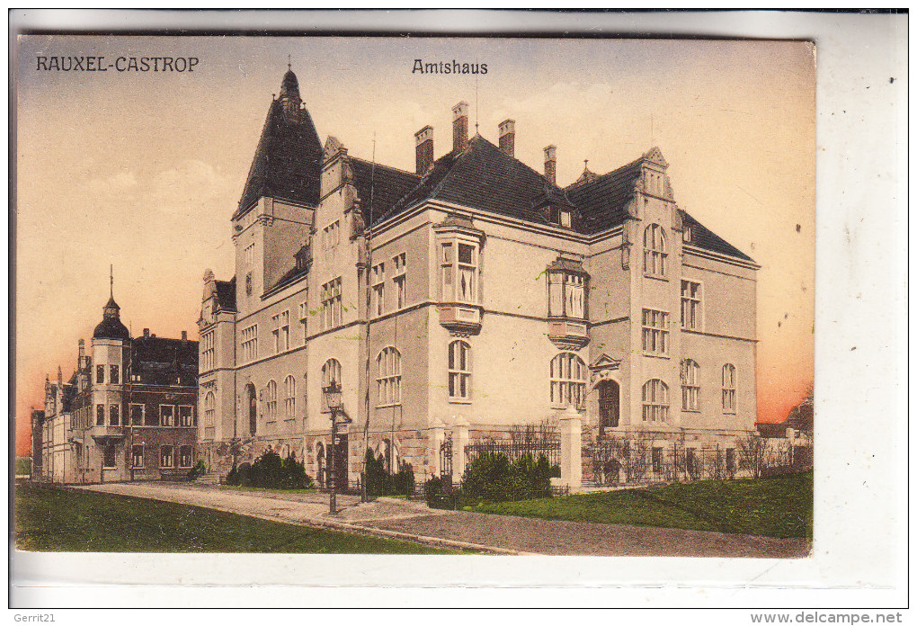 4620 CASTROP - RAUXEL. Amtshaus, 1923, Franz. Militärpost - Castrop-Rauxel