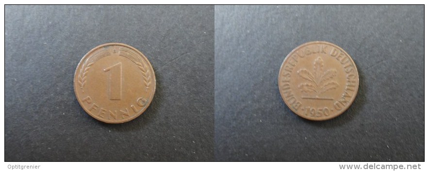 1950 D - 1 PFENNIG - ALLEMAGNE - GERMANY - 1 Pfennig