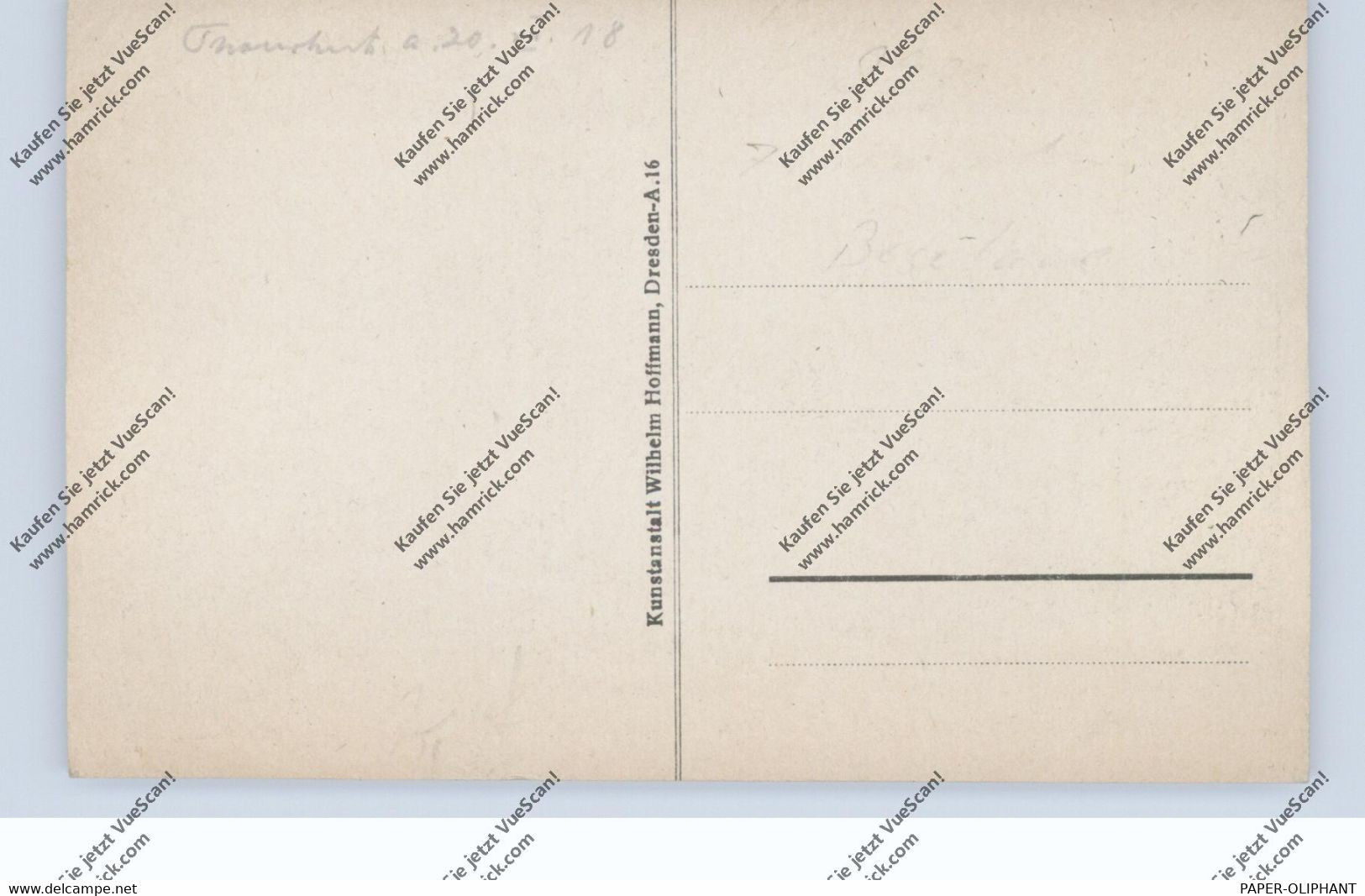 B 8980 ZONNEBEKE - BESELARE / Becelaere, Kirche, Künstler-Karte, 1.Weltkrieg - Zonnebeke