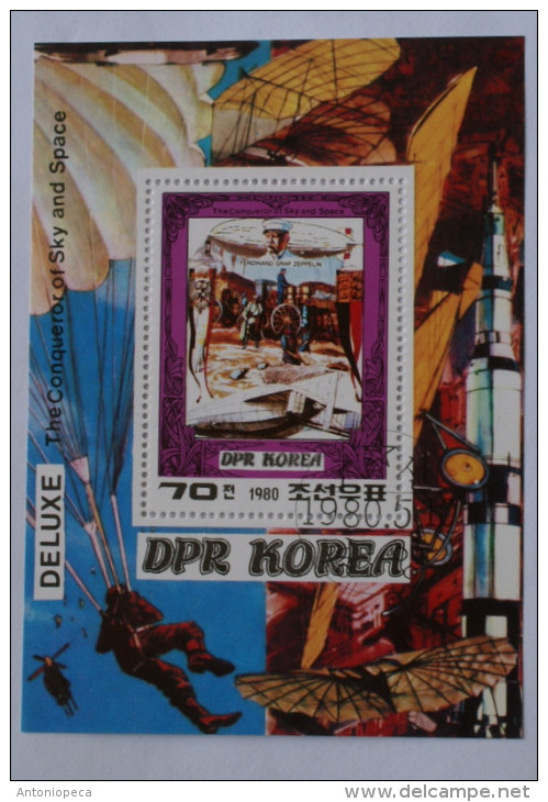 KOREA DPR 1980 Conquerors  Of Sky And Space—— FULL SHHET  FDC, OG - Asia