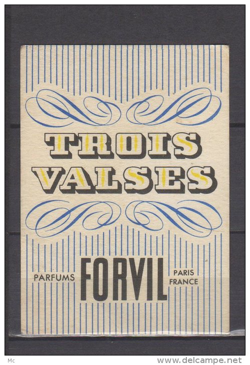 Carte Parfumée - Trois Valses  - Parfums Forvil - Paris - Antiquariat (bis 1960)