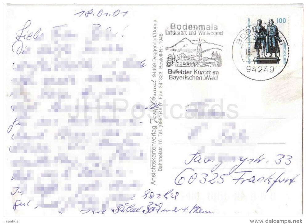 Bodenmais , Bayerischer Wald - Germany - 2001 Gelaufen - Bodenmais