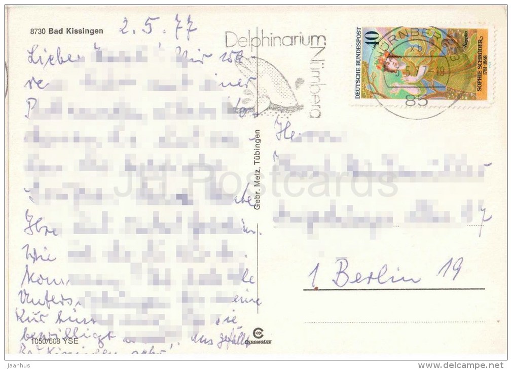 Bad Kissingen - 8730 - Germany - 1977 Gelaufen - Bad Kissingen