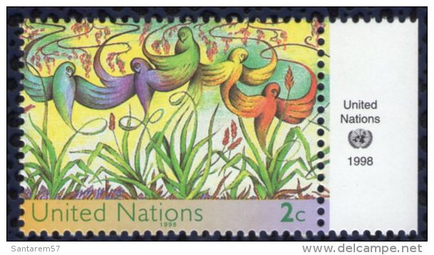 Nations Unies 1998 ONU Neuf 2 Cents Bord De Feuille - Neufs