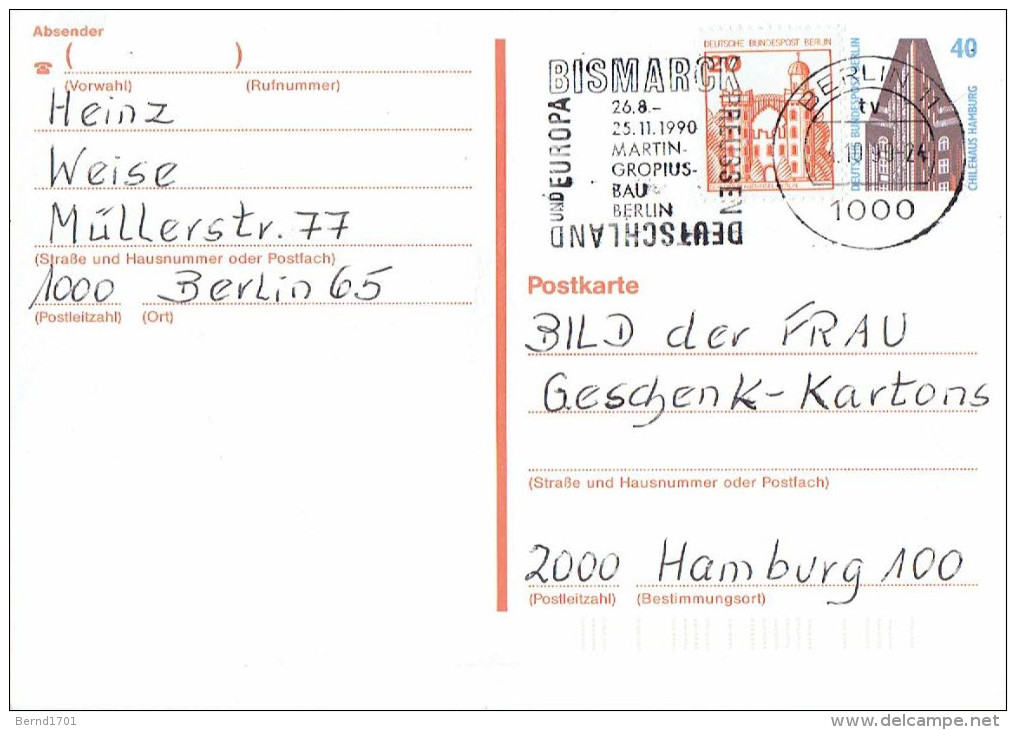 Germany / Berlin - Postkarte Echt Gelaufen / Postcard Used (D1249) - Cartoline - Usati