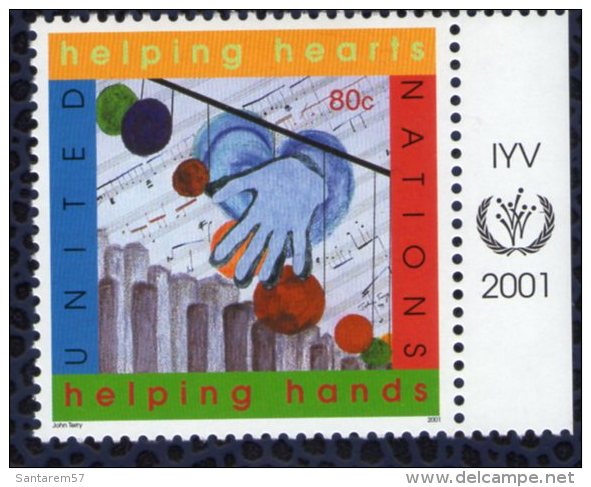 Nations Unies 2001 ONU Neuf Helping Hearts Helping Hands Bord De Feuille - Unused Stamps