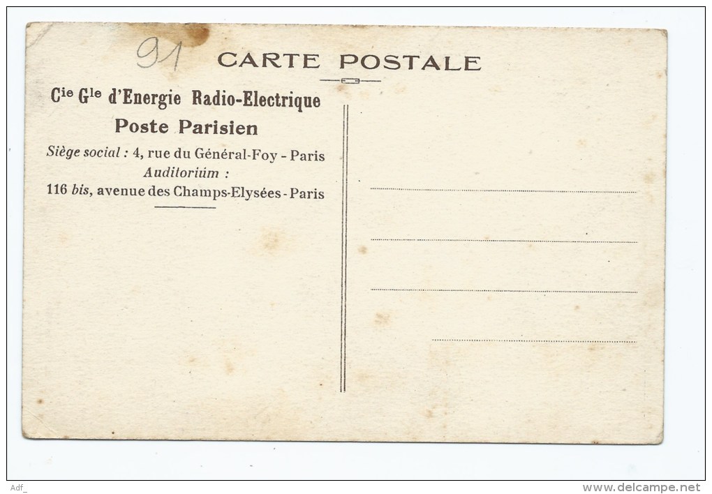 CPA VUE AERIENNE DE LA STATION DES ( LES ) MOLIERES, POSTE PARISIEN, COMPAGNIE GENERALE D'ENERGIE RADIO ELECTRIQUE, 91 - Other & Unclassified