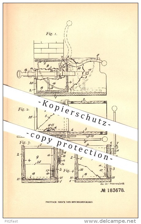 Original Patent - Heinrich A. Brugger In Radolfzell , 1906 , Vorrichtung Zur Beförderung Von Schuhwerk Aus Einem Raum !! - Radolfzell