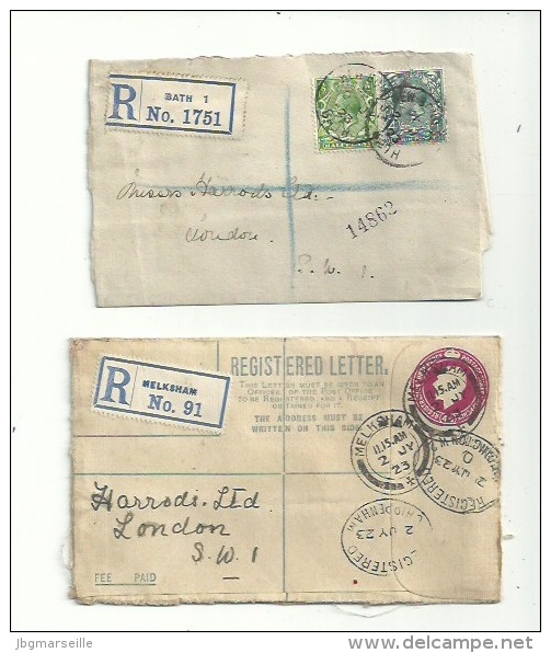 2 LR  De GRDE BRETAGNE  De 1923  ( Entier ).+ Un Feuillet D'oblitérations Diverses.......à Voir...... - Other & Unclassified