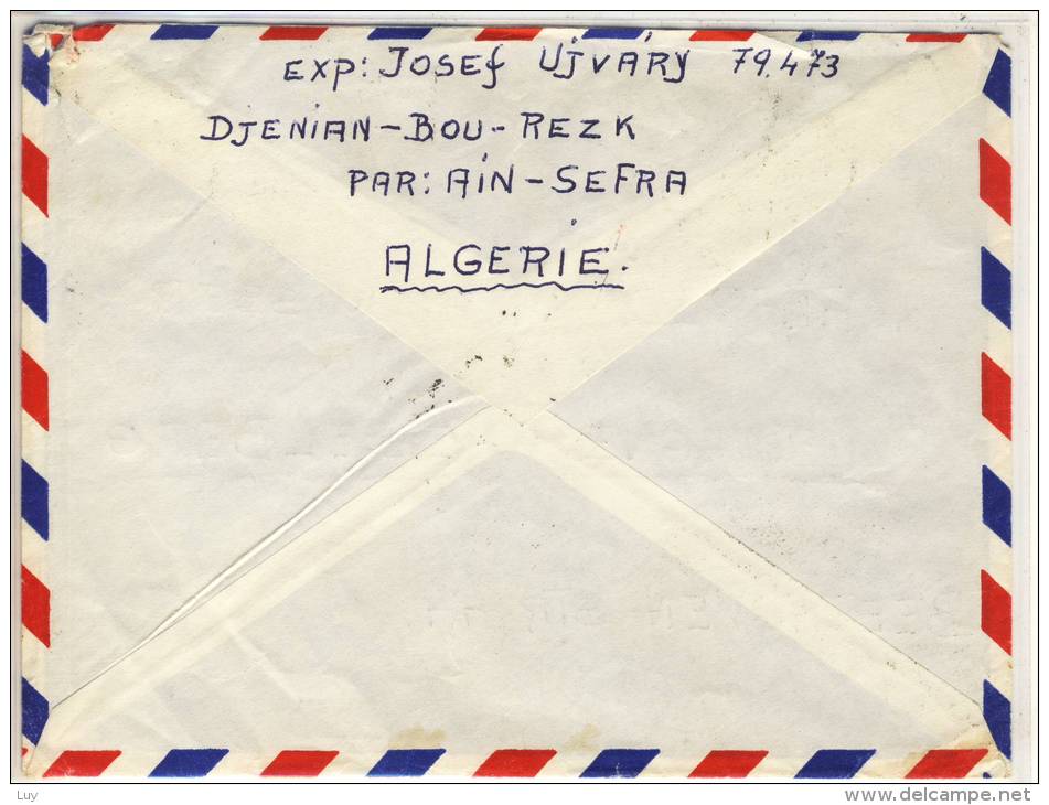 FRANCE / ALGERIE - Lettre PAR AVION Algerie,  1956, Lettre Annuler Railway - Airmail