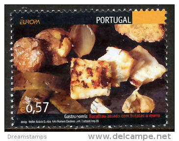 !										■■■■■ds■■ Portugal 2005 AF#3229 Europe Gastronomy Bacalhau Potates Food Nice Stamp VFU (k0102) - Used Stamps