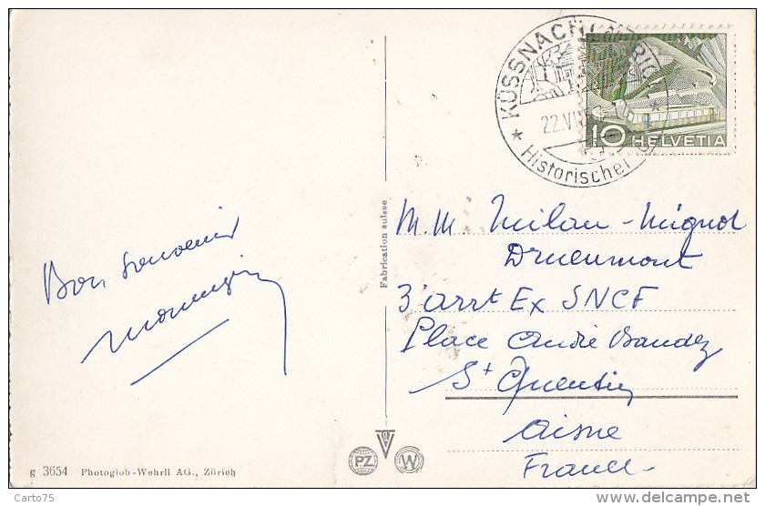Suisse - Küssnacht A. R. Mit Pilatus - Postmarked 1957 - Küssnacht