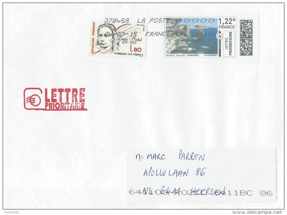 France 2015 Coastal Landscape PAP Franking Cover - PAP: TSC Und Halboffizielle Aufdrucke