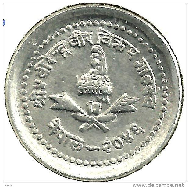 NEPAL 25 PAISA WHEAT LEAVES FRONT INSCRIPTIONS BACK 2046(1989) UNC KM1015.1 READ DESCRIPTION CAREFULLY!! - Népal