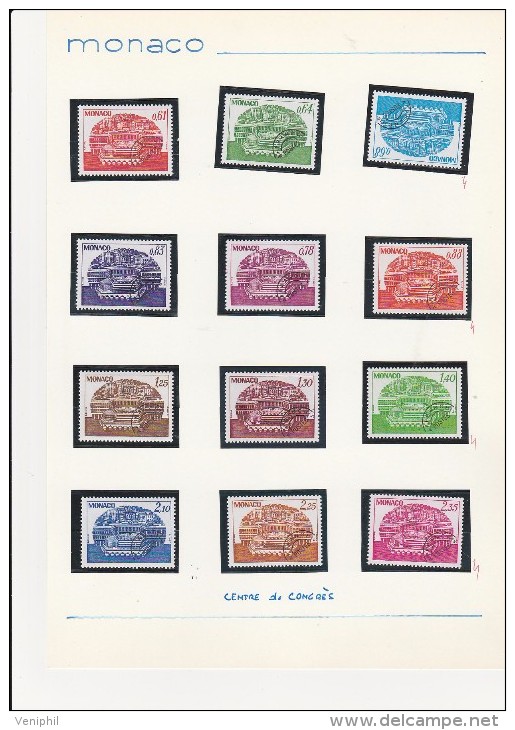 MONACO - TIMBRES PREOBLITERES N° 54 A 73 NEUF XX  COTE : 23 € - Precancels