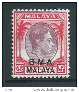 Straits Settlements BMA SG13a 25c MH (SN 2489) - Singapore (...-1959)