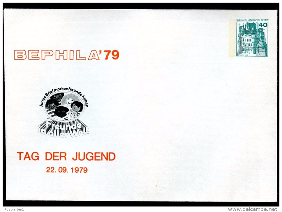 BERLIN PU70 D1/001 Privat-Umschlag BEPHILA ** 1979 - Privé Briefomslagen - Ongebruikt