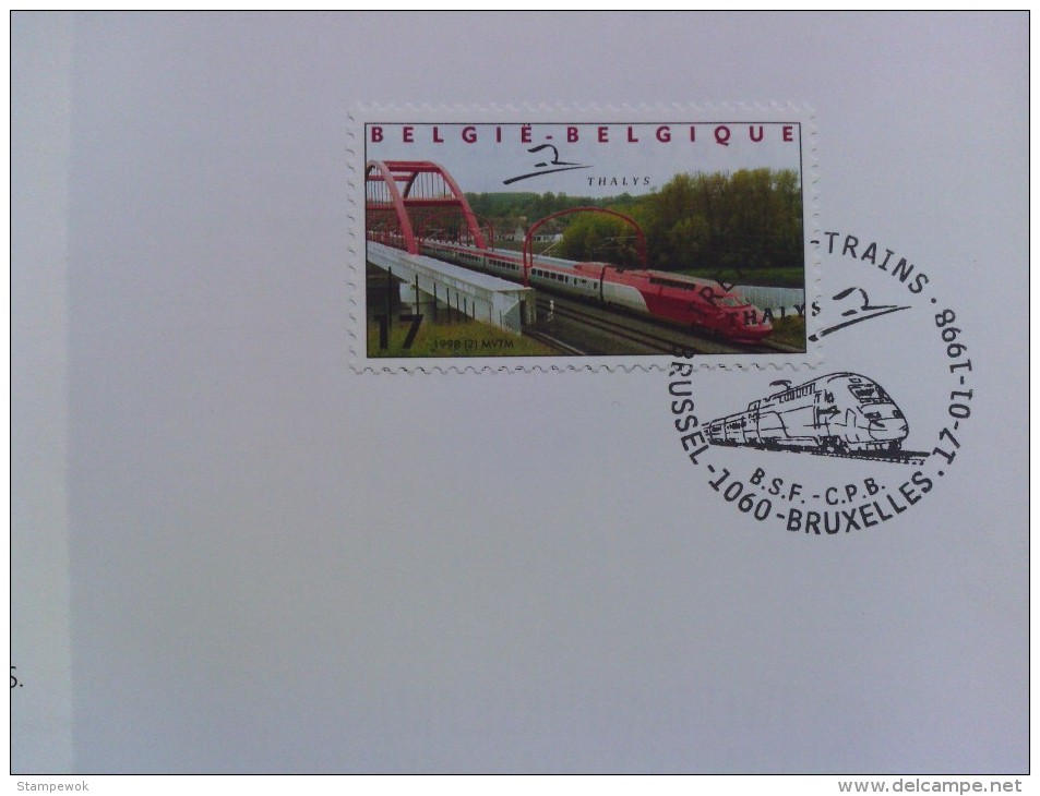 1998 Belgium - Trains - Introduction Of Type "PBKA" On Thalys Services - Pre-Sale Folder / FDC (see Description) - 1991-2000