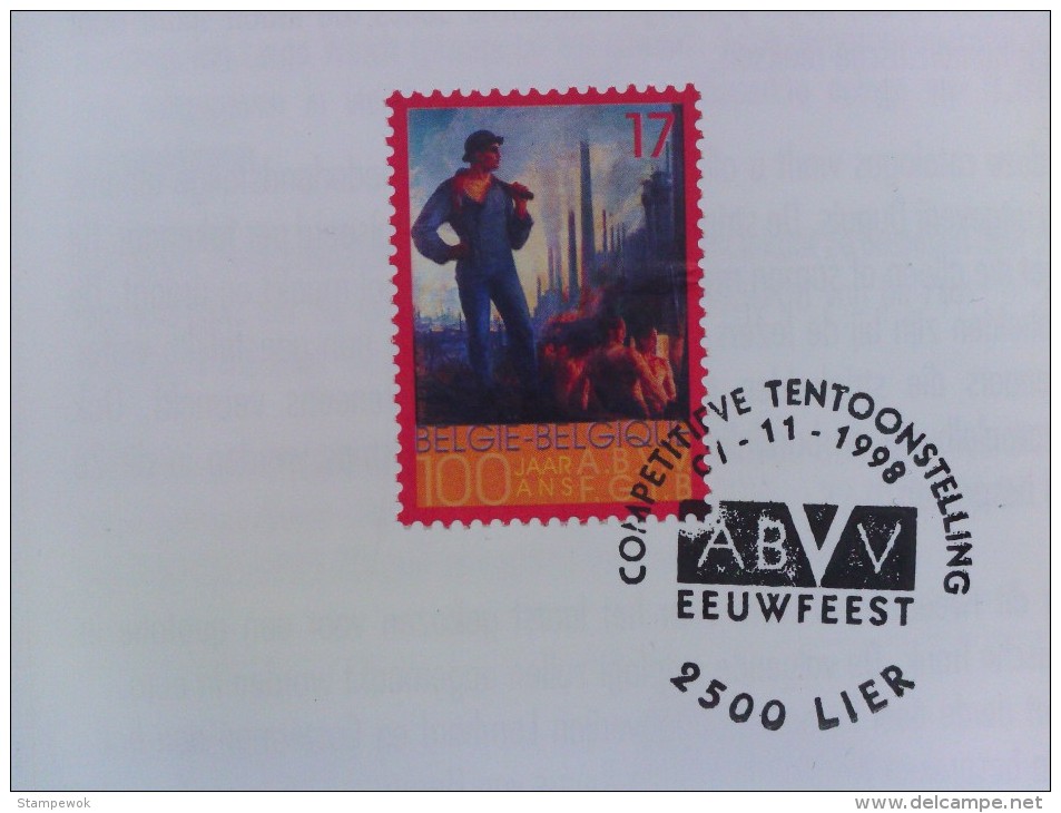 1998 Belgium - Centenary Of Belgian Trades Unions - Pre-Sale Folder / FDC (see Description) - 1991-2000