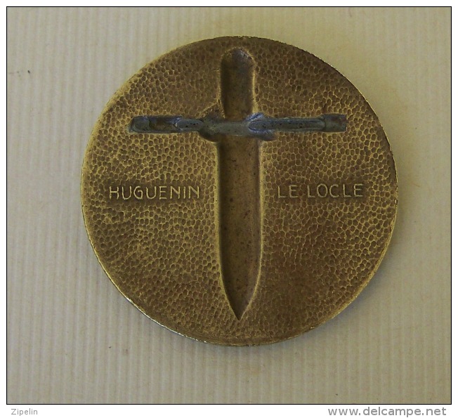 Médaille Bronze Suisse Militaire Du 1èr Aout 1940 Défilé De Troupes - Otros & Sin Clasificación