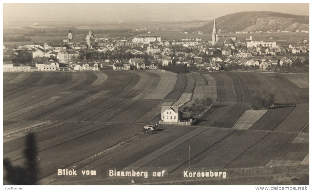 ALTE POSTKARTE BLICK VOM BISAMBERG AUF KORNEUBURG Niederösterreich Österreich Austria Autriche Postcard Ansichtskarte AK - Korneuburg