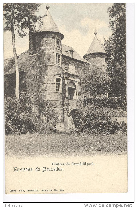 CP Château De Grand Bigard Groot Bijgaarden Environs De Bruxelles.   Colorisé Vers 1905 Nels - Dilbeek