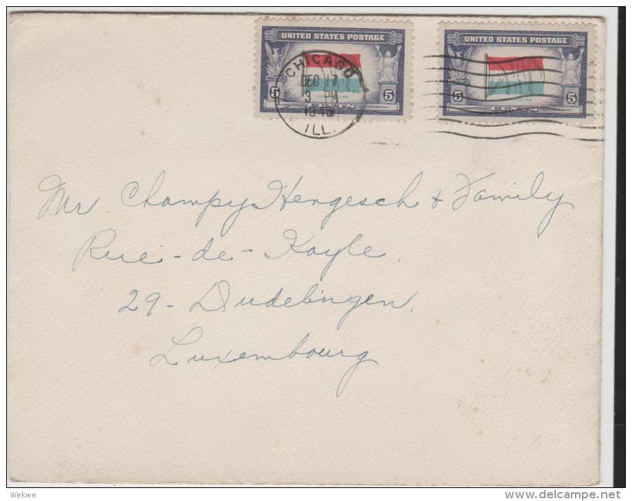 Lux144/  LUXEMBURG - USA-Flaggenausgabe Der Besetzten Euro-Länder, Mef Der Luxemburg Flagge - 1940-1944 Deutsche Besatzung