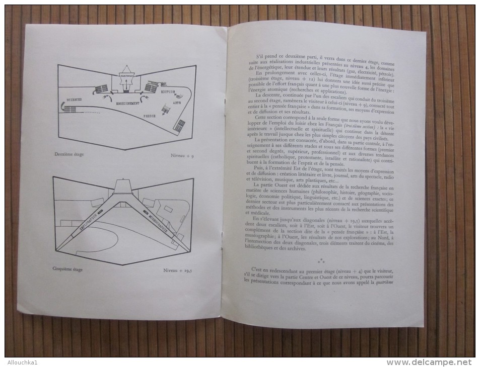 1958 Itinéraire Dans La Section Française à L'exposition De Bruxelles Le Pavillon National Plan Général Et Circulation L - Europa