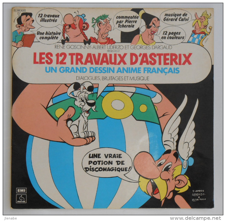 Vinyle " Les 12 Travaux D´ Asterix "  33 Tours 33 Cm 1976 - Discos & CD