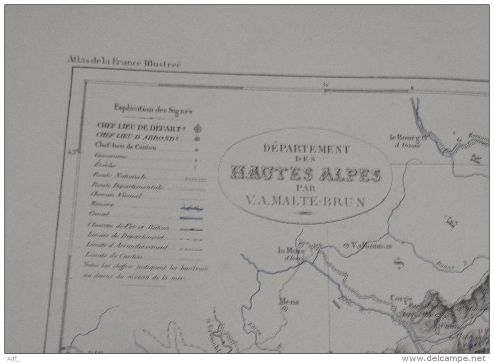 @ ANCIENNE CARTE ETAT MAJOR DEPARTEMENT 05 HAUTES ALPES AVANT LA GUERRE 14  PLAN DE GAP - Mapas Geográficas