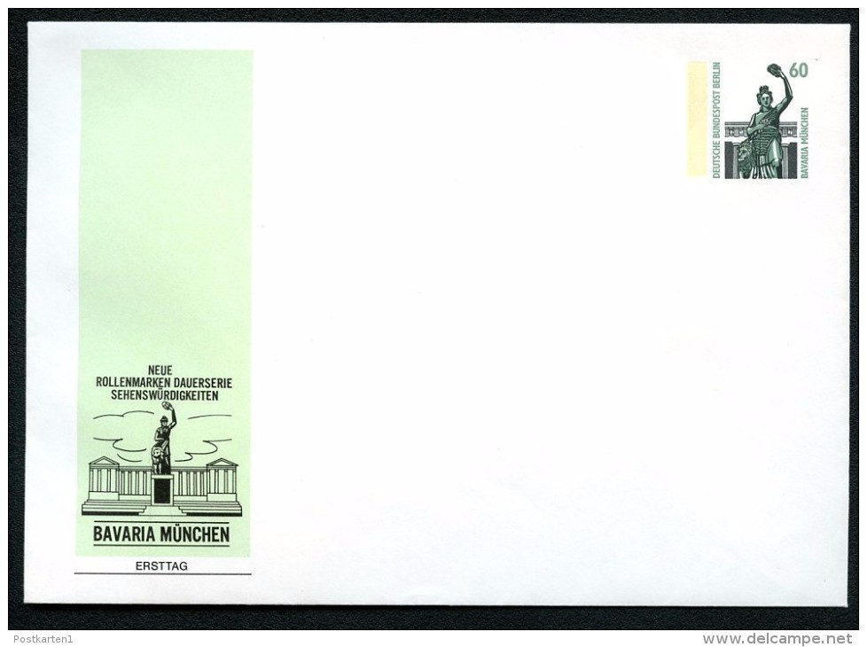 BERLIN PU137 B1/001 Privat-Umschlag BAVARIA MÜNCHEN ** 1987 Kat. 4,00 € - Enveloppes Privées - Neuves