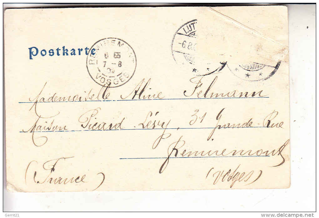 F 68460 LUTTERBACH, Restauration Lienemann, Hauptstrasse, 190.. Papiermängel - Wittenheim