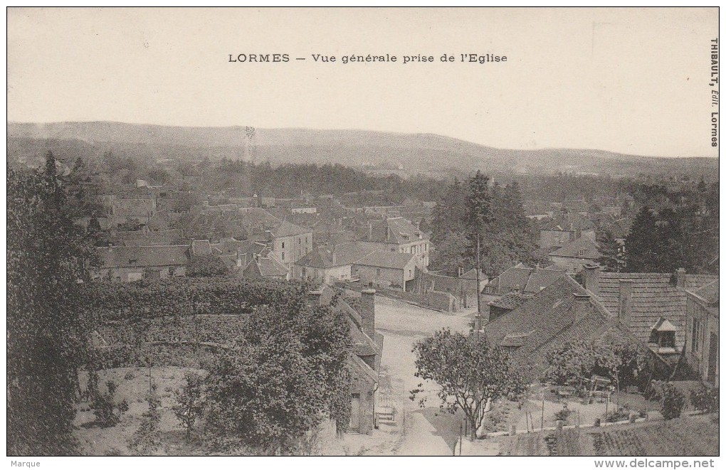 Cpa LORMES Vue Générale Prise De L´Eglise - Lormes