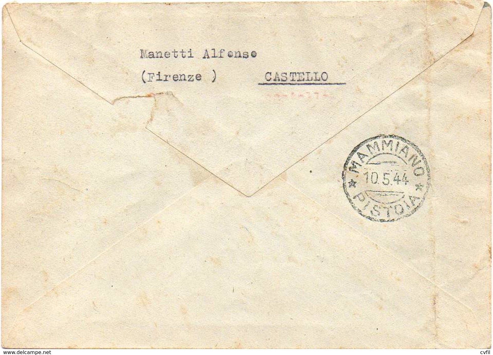 ITALIA / RSI. Registered Express Cover With The 50 Lire Verona And Others From Castello To Mammiano. With Certificate. - Poste Exprèsse