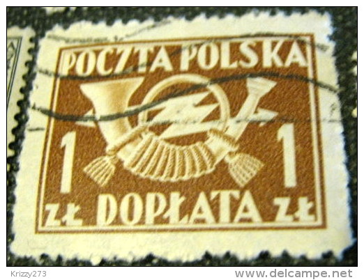 Poland 1946 Posthorn 1zl - Used - Portomarken