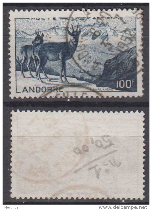 Andorra French Mi# 141 Used 100F 1944 - Gebraucht