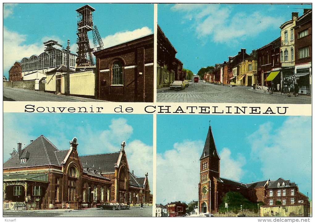 CP De CHATELINEAU " Souvenir De Chatelineau " ( Version Sans Les Cables électriques Dans Le Ciel  ) - Chatelet