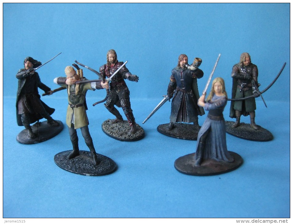 Figurines En Plomb Le Seigneur Des Anneaux Aragorn, Boromir,Eomer, Eowin,Faramir   54 Mm & - Dungeons & Dragons